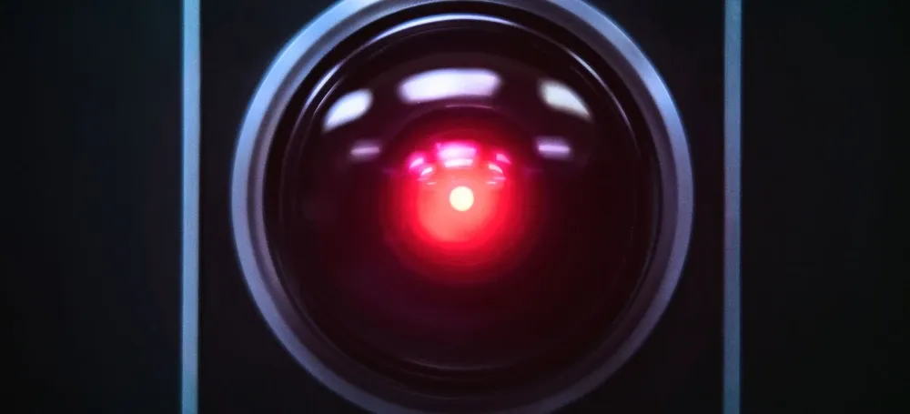 photo of HAL 9000's all seeing robot eye