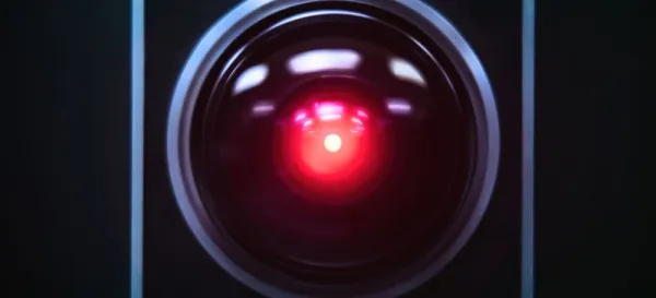 photo of HAL 9000's all seeing robot eye